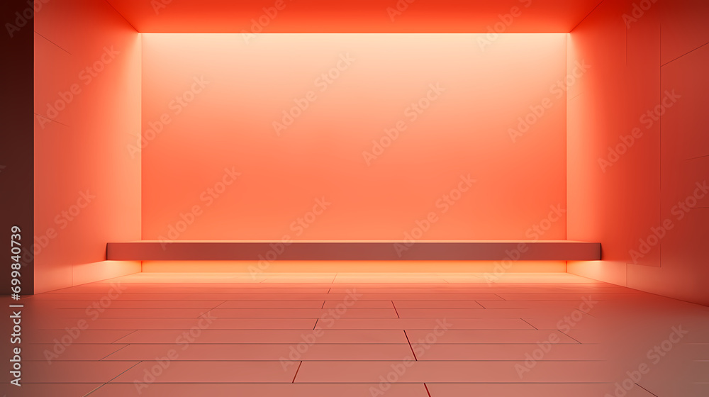Obraz premium 3D rendering simple background product booth, podium, stage, product commercial photography background, PPT background product cosmetics display