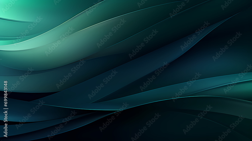 Obraz premium Digital technology blue rhythm wavy line abstract graphic poster web page PPT background with generative