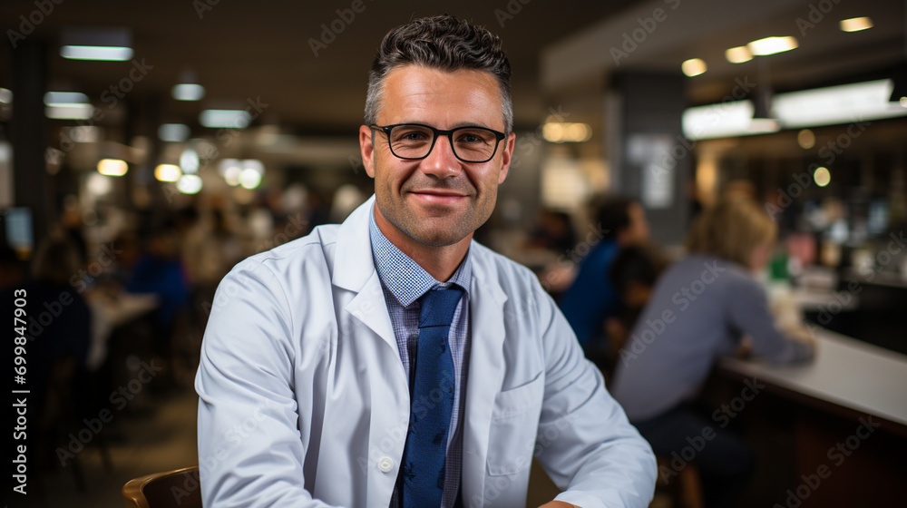 Fototapeta premium Pharmacist man in his office