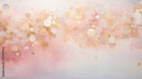 Pink transparent bubbles. Backgrounds for Wedding, mothers or woman's day, Valentine's day. photo