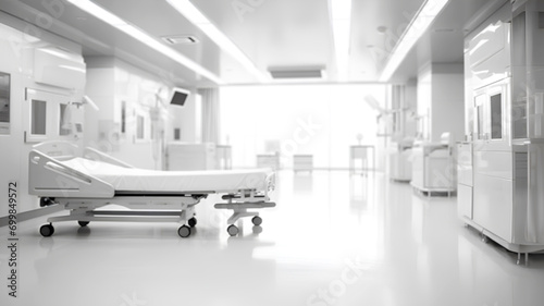 Blurred Іnterior of Hospital. Abstract Medical Background.  © Kubira_ph