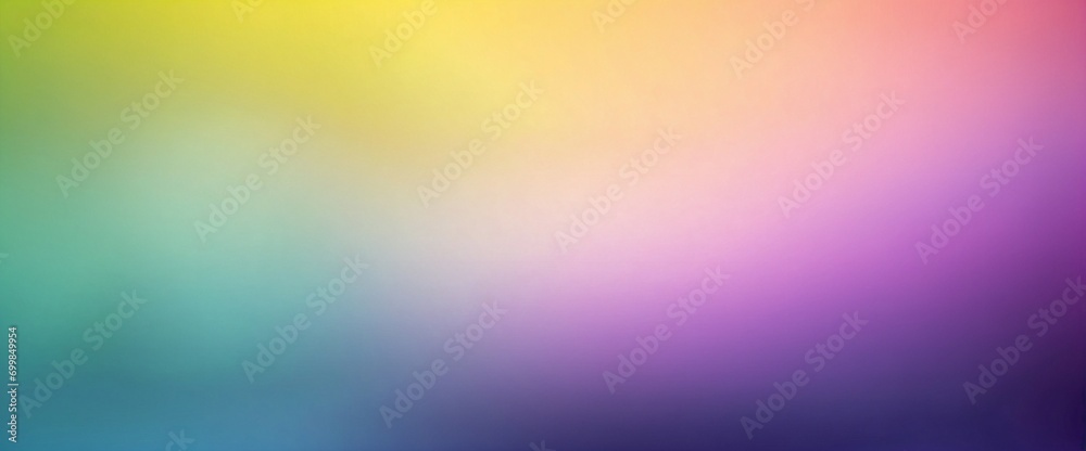 Obraz premium Blurred Soft Background Wallpaper in Yellow Navy Blue Purple Green Gradient Colors