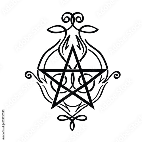 pentacle tatto vector art photo