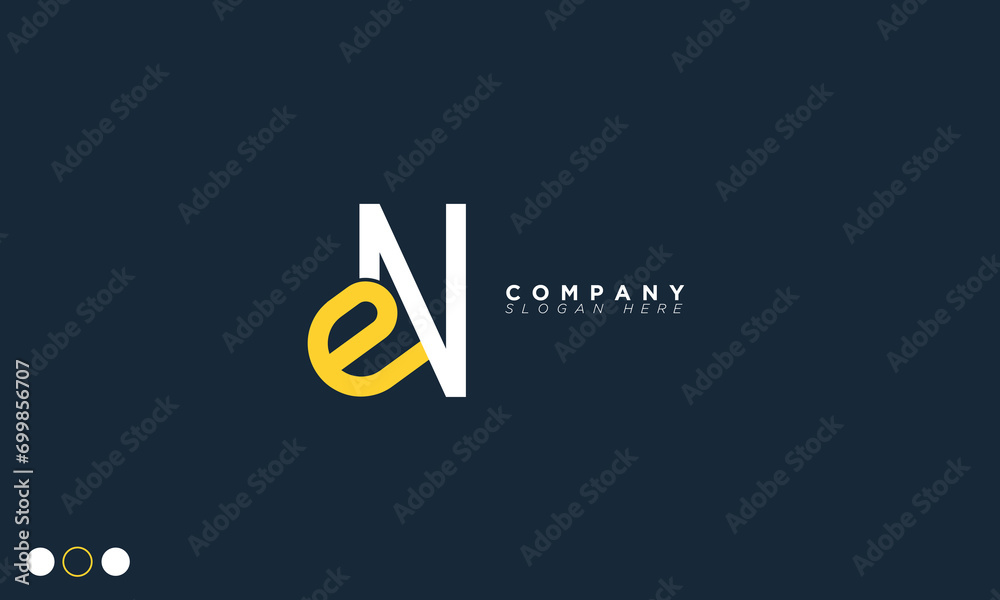 EN Alphabet letters Initials Monogram logo NE, E and N EN Alphabet letters Initials Monogram logo NE, E and N