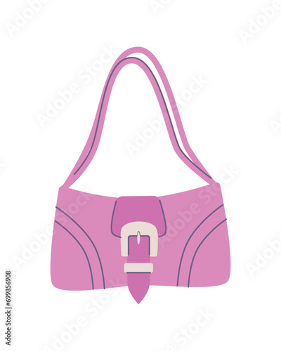 Pink handbag, 00s style. Glamorous element for your design