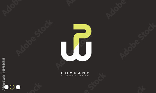 WP Alphabet letters Initials Monogram logo PW, W and P