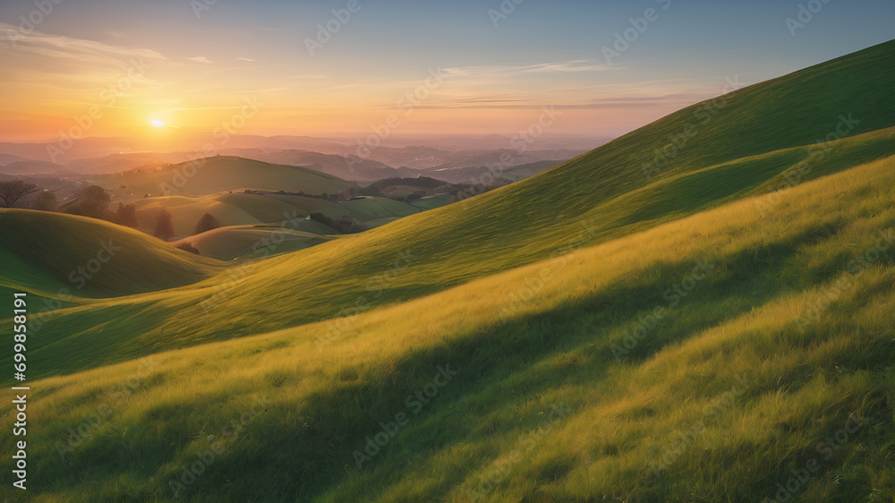 Green mountain
Sunset view