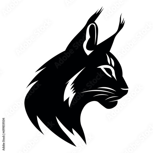 Lynx black vector icon on white background