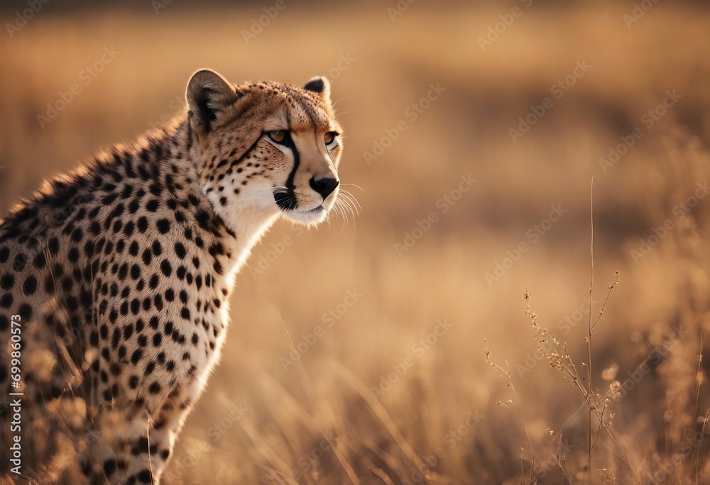 Cheetah stalking fro prey on savanna Cheetah stalking fro prey on savanna