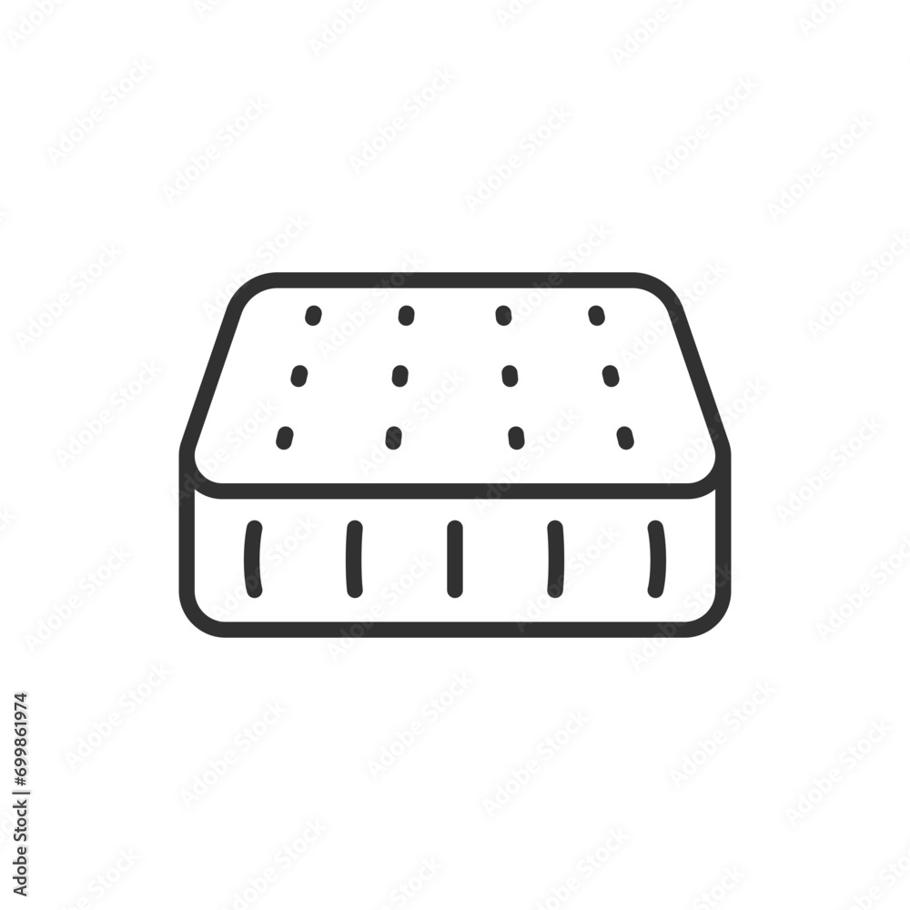 Mattress, linear icon. Line with editable stroke Mattress, linear icon. Line with editable stroke