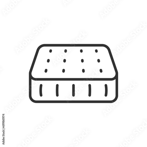Mattress, linear icon. Line with editable stroke