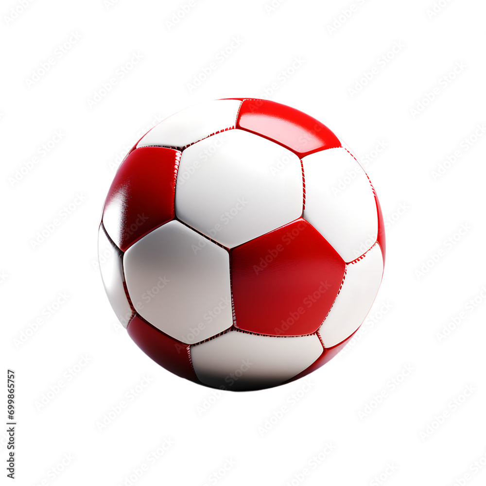 red football isolated on white background transparent