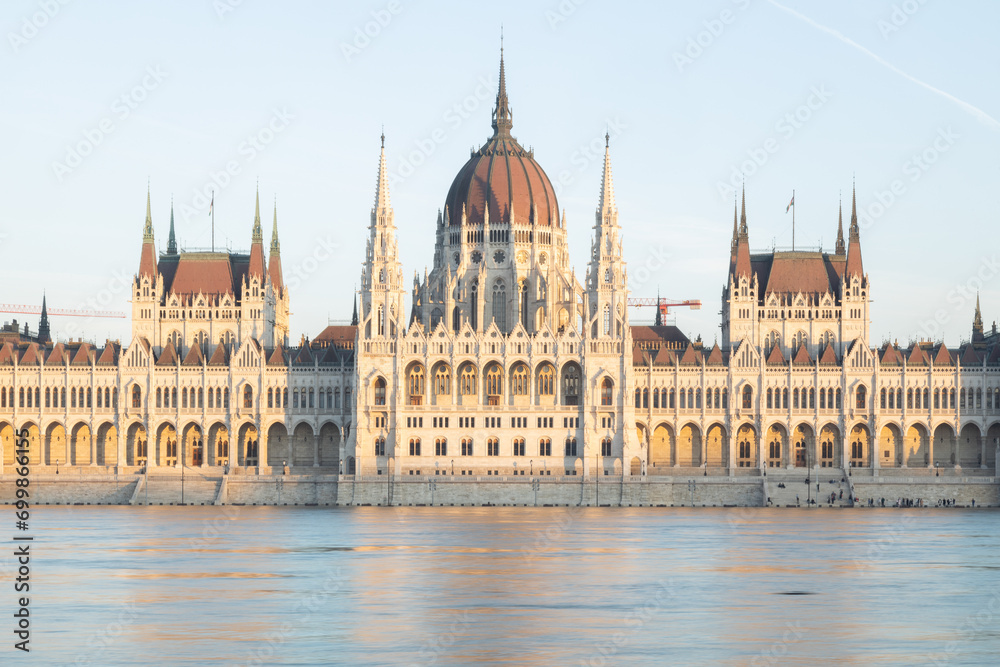 The Danube River overflowed, the shores of Budapest were flooded