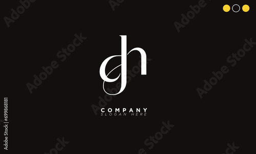 GH Alphabet letters Initials Monogram logo HG, G and H