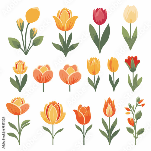 Wallpaper Mural vector collection of tulip flower Torontodigital.ca