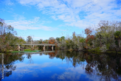 The winter landscape of Florida Trail and Hillsborough river