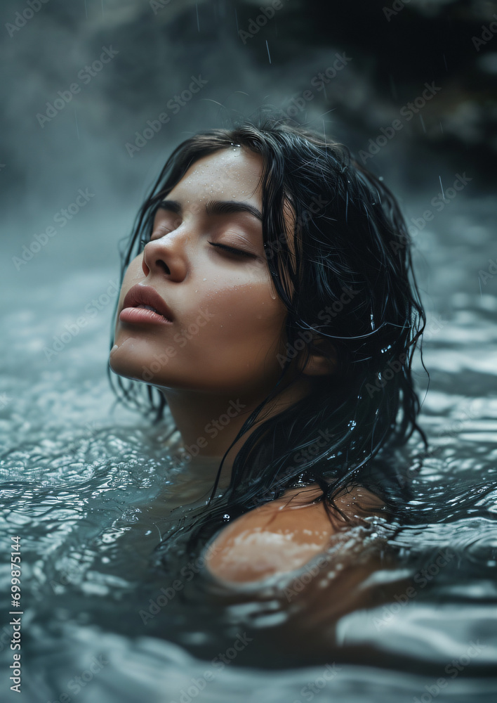 Fototapeta premium Nature's Therapy: Rejuvenation through Cold Exposure