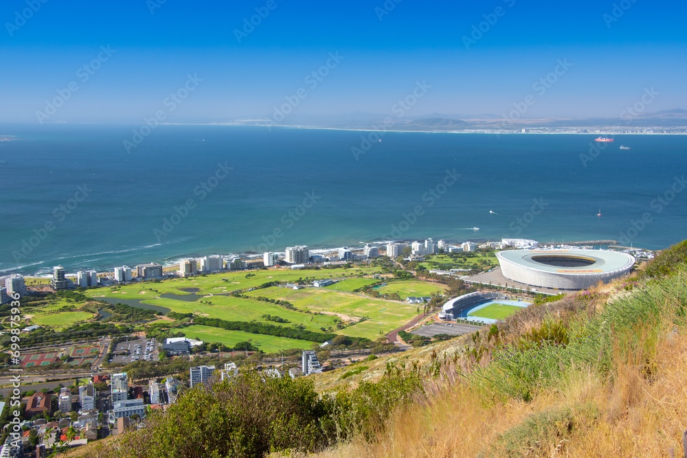 Obraz premium View of a part of the beautiful Cape Town from Signal Hill South Africa
