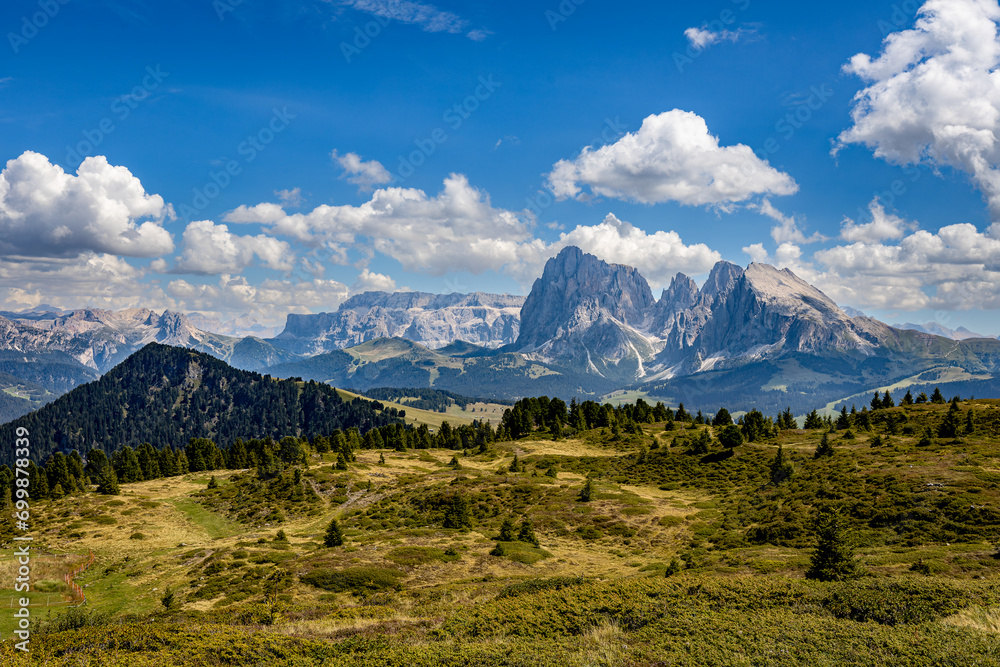 Blick vom Puflatsch, Seiser Alm, Südtirol