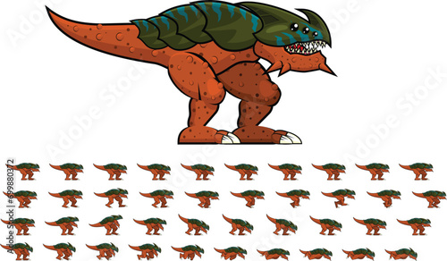 Alien Dinosaur Monster Animated Character Sprite