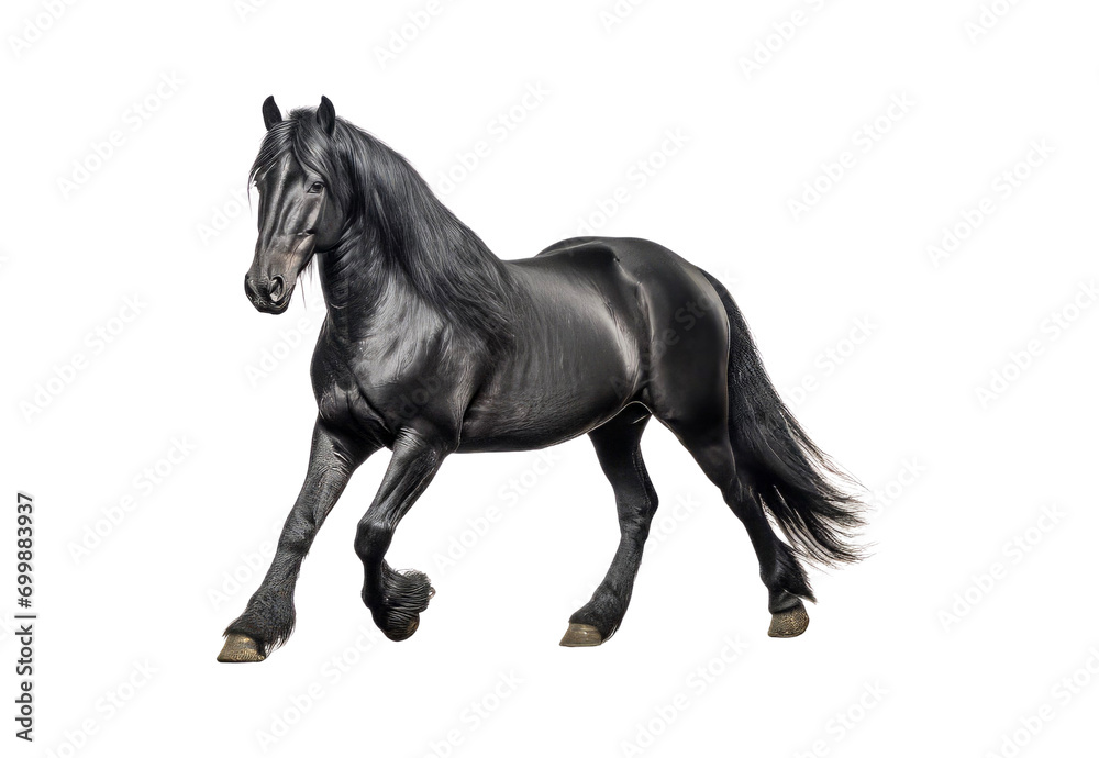 black_horse_walking