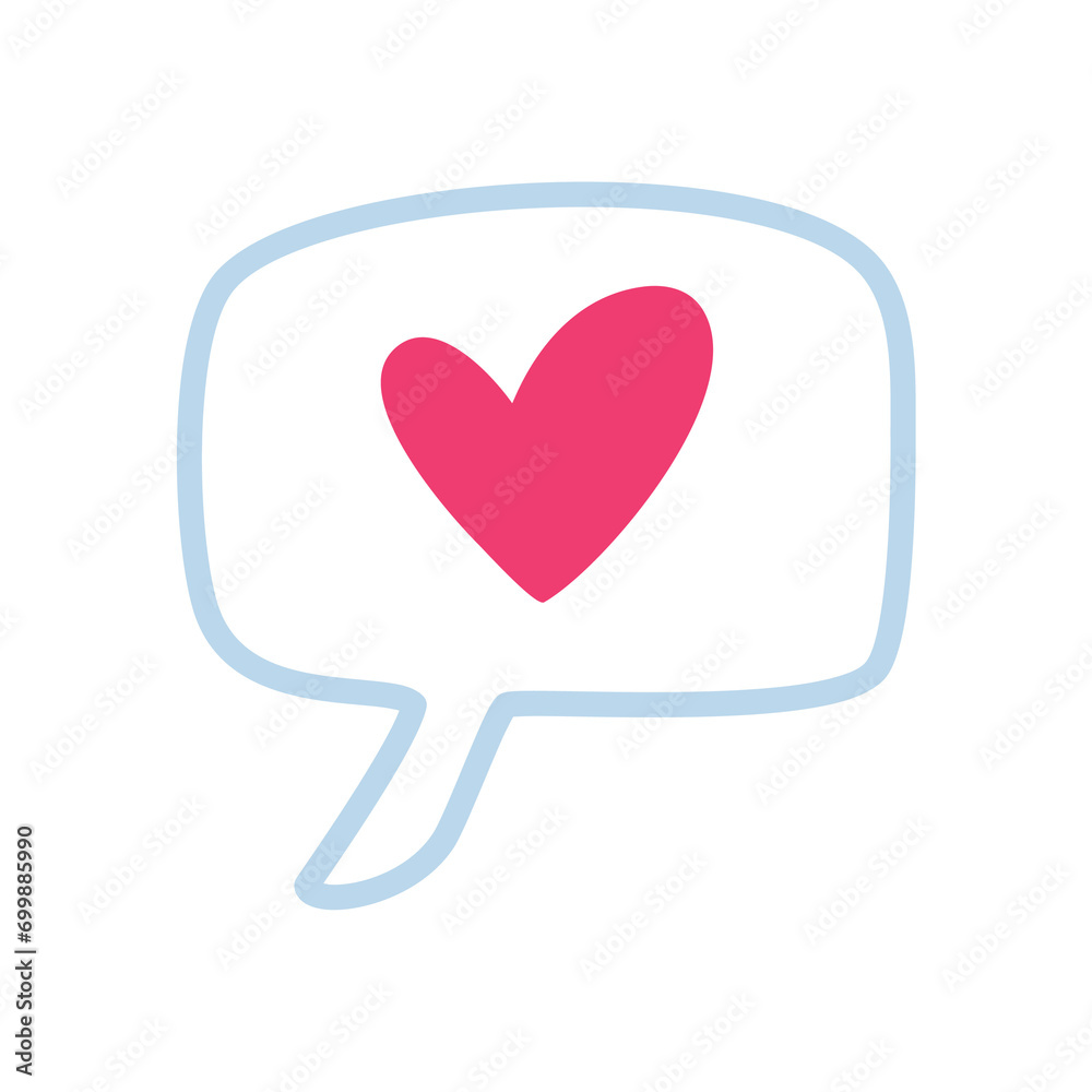 bubble chat valentine's day design elements