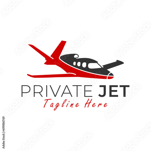 flying jet transportation logo