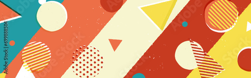 背景素材_ラフなメンフィス柄