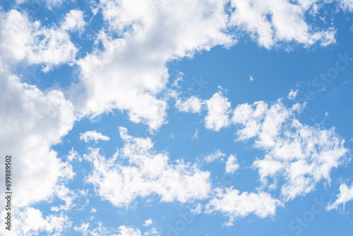 Beautiful blue sky background with white cloud. Abstract nature background, summer cloudscape