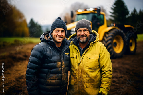 Portrait of Two Midlife Farmers