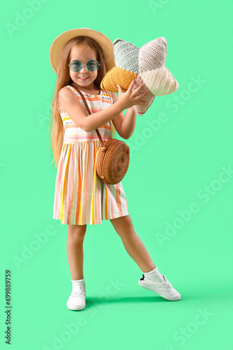 Cute little girl with star ...