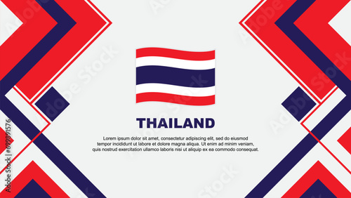 Thailand Flag Abstract Background Design Template. Thailand Independence Day Banner Wallpaper Vector Illustration. Thailand Banner