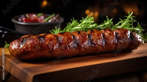 This delectable sausage embodies the smoky essence of the grill, capturing the aromas of summer barbecues with its perfectly charred exterior. Infused with a symphony of herbs and es, every