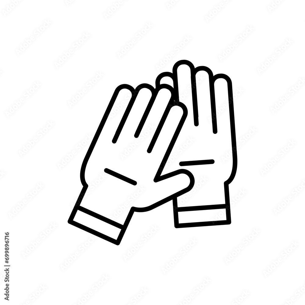 Glove outline icons, agriculture minimalist vector illustration ,simple transparent graphic element .Isolated on white background Glove outline icons, agriculture minimalist vector illustration ,simple transparent graphic element .Isolated on white background