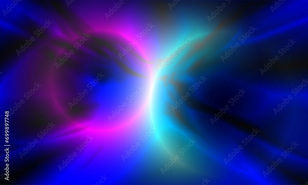 Abstract space gradient with glow multicolored, defocused effect, illustration background