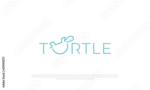 turtle logo in wordmark, logotype style