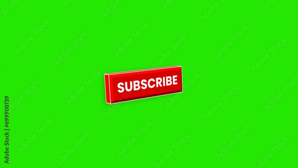 Animated pop up 3D YouTube subscribe button with clicking animation ...