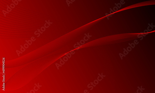 red business lines wave curves with smooth gradient abstract background
