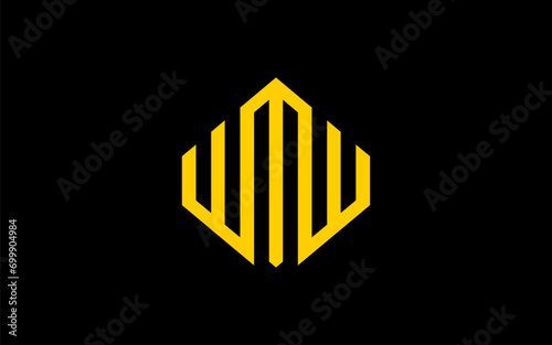 monogram logo with a diamond shape with the initials WMW