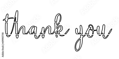 thank you of lettering