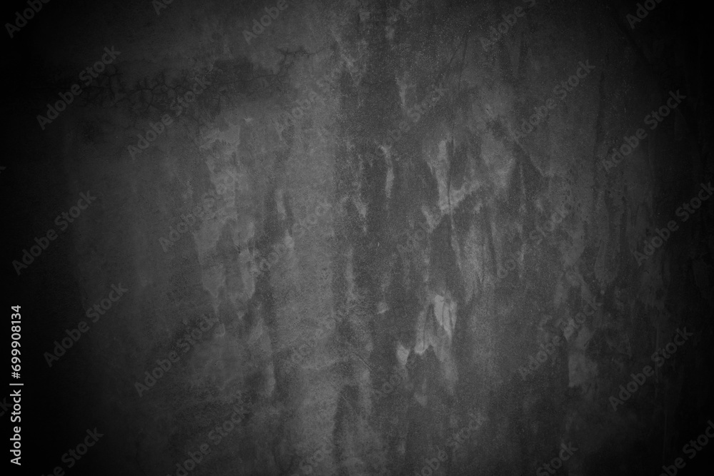 Fototapeta premium Old wall texture cement dark black gray background abstract grey color design are light with white gradient background.