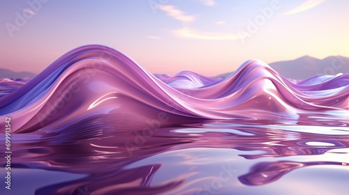 Lavender Dreams: High-Res Tech Waves in Silver Elegance - Elevate Your Screens with 64K Beauty!, Generative AI