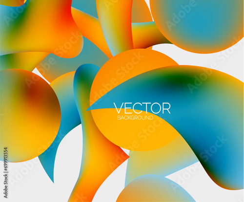 Abstract liquid bubble background. Liquid gradients