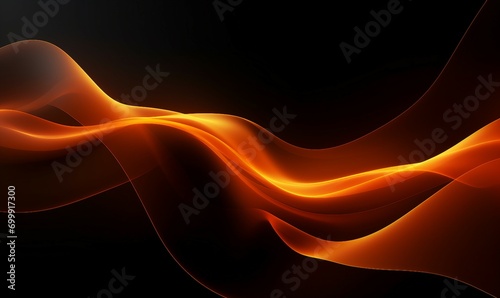 3d rendered orange waves