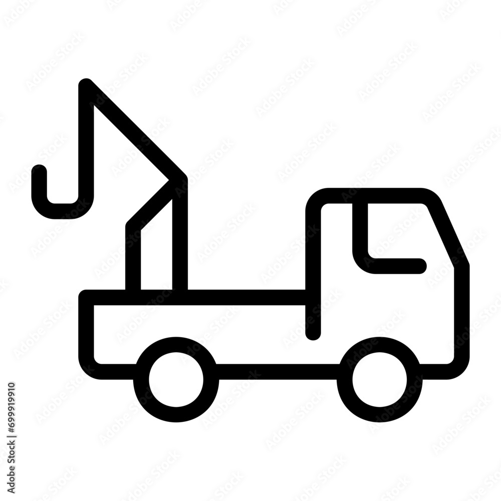 tow truck line icon tow truck line icon