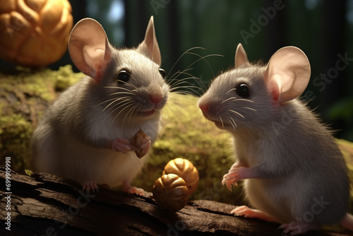 Male Rats share food © wendi