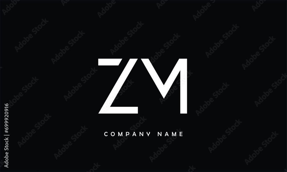 ZM, MZ, Z, M Abstract Letters Logo Monogram ZM, MZ, Z, M Abstract Letters Logo Monogram