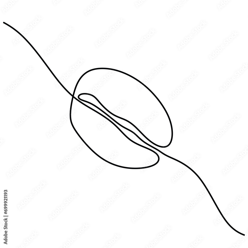 Coffee beans in continuous one line drawing. Roasted bean ready to ground. Coffee beans in continuous one line drawing. Roasted bean ready to ground.