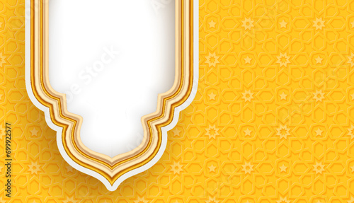Islamic background with dome arch, copy space for text area or image