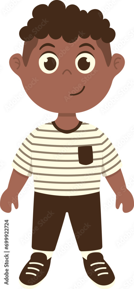 Little Boy Kid with Wavy Hair Smiling, Avatar Character Illustration Little Boy Kid with Wavy Hair Smiling, Avatar Character Illustration